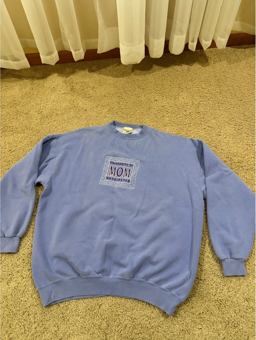 Women's vintage oarsman purple sweatshirt UW mom LARGE University of Washington
